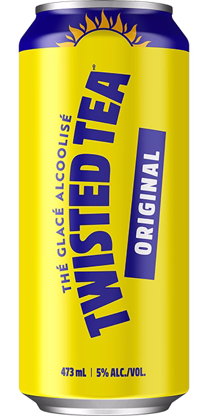 Canette de 473 mL de thé glacé alcoolisé Twisted Tea Original.